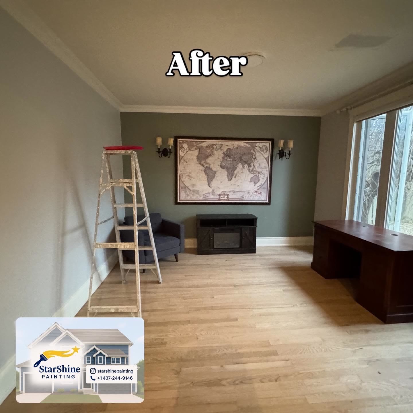 Interior Repaint in Newmarket - Den - after