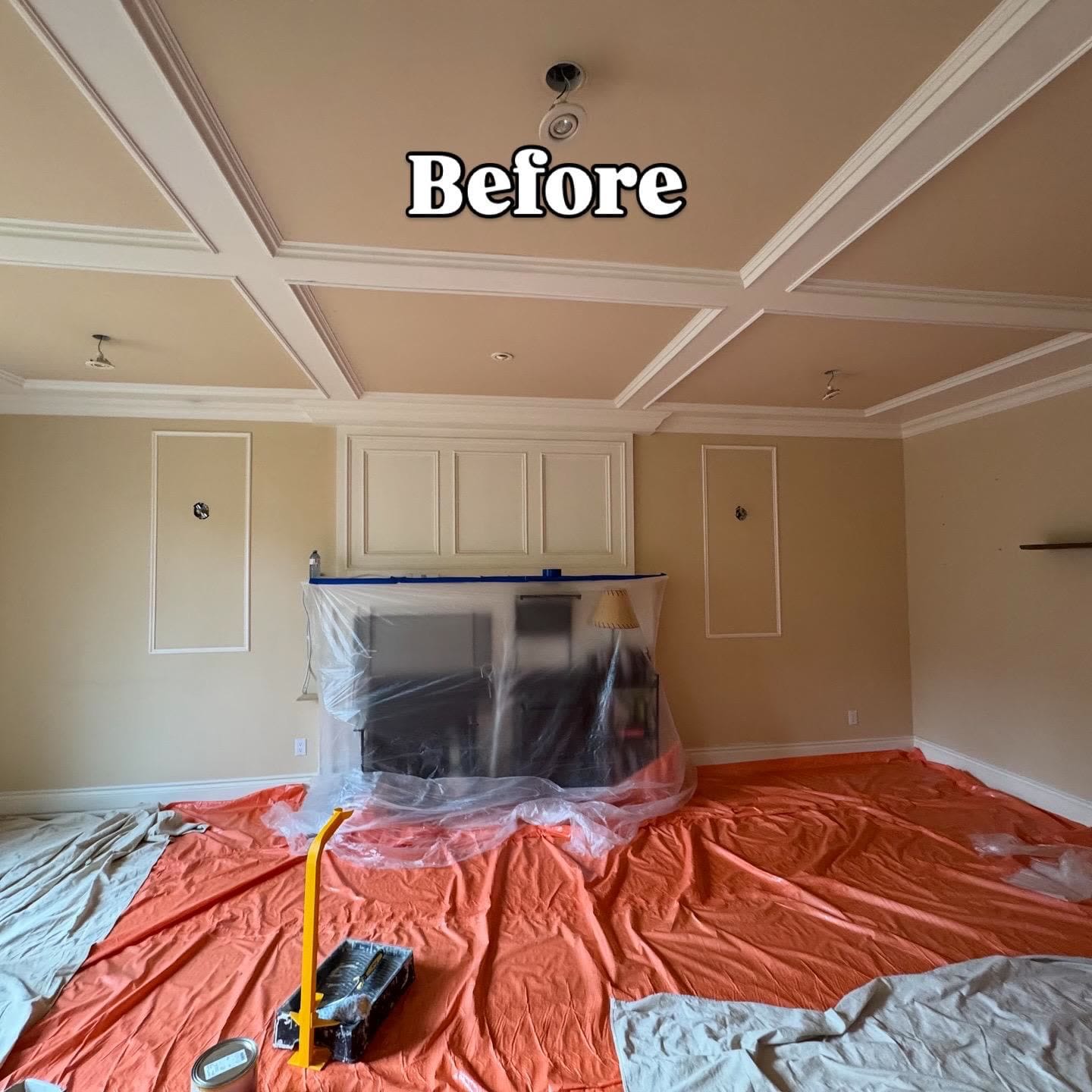 Interior Repaint in Newmarket - Family Room - before
