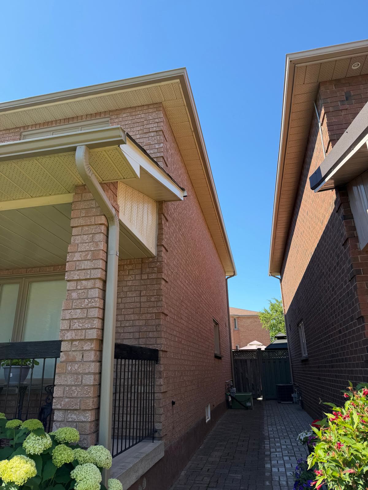 Finished exterior trim painting project